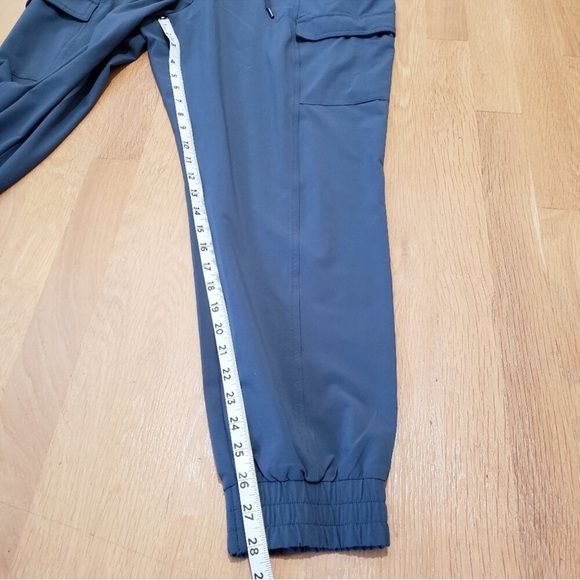 Athleta Jumper Women XL Iron Blue Sleeveless Unbound Jumpsuit Romper Zip Pockets - Picture 14 of 16